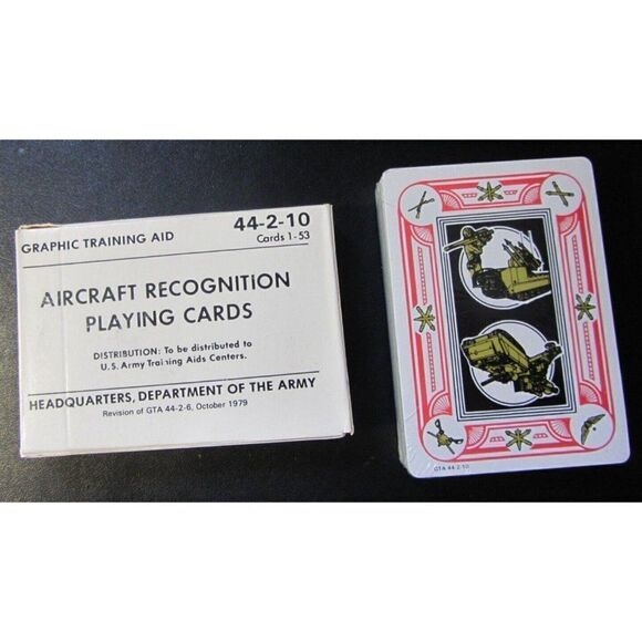 Other - 1979 Aircraft Recognition Playing Cards SEALED Training Aid Army Department